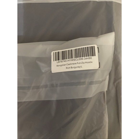 NWT Quince Mongolian Cashmere Full Zip Sweater Rich Burgundy Large - Picture 7 of 7